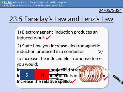 OCR A level Physics: Faraday's Law and Lenz's Law