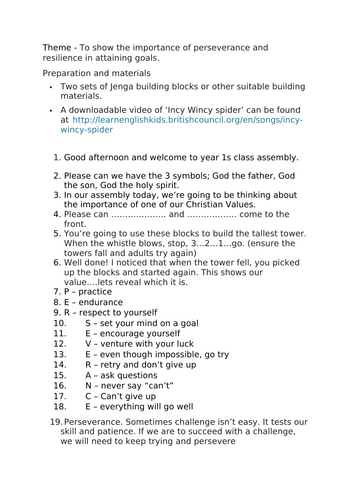 Perseverance Assembly