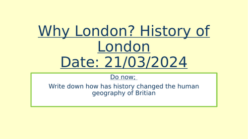 The Romans in London and their impact on London's geography