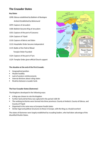 THE CRUSADER STATES (A Level OCR History) Crusades Revision Notes