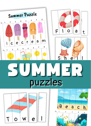 Summer Picture Puzzles – Fun Printable Visual Thinking Activities