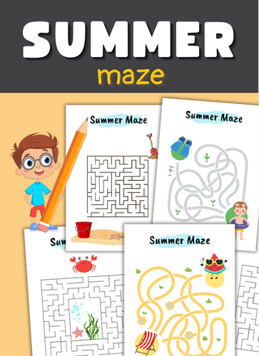 Summer mazes for kids.