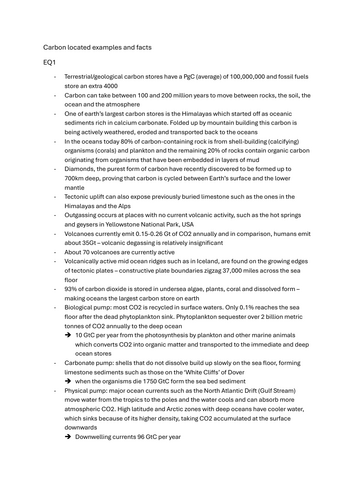 Carbon located examples and facts