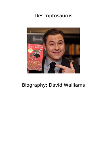 David Walliams Biography Descriptosaurus
