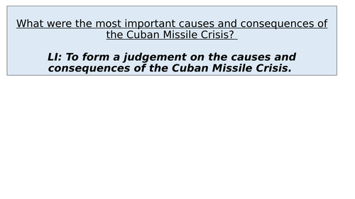 Cold War AQA 2R Cuban Missile Crisis