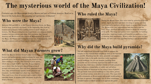 Maya Non Chronological Report Model