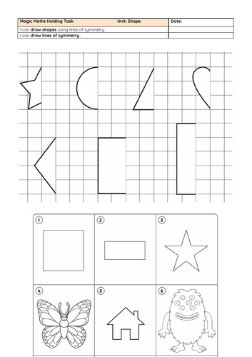 Year 1 WRM Shape Worksheets