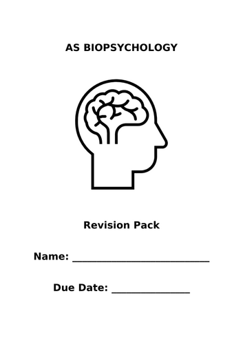AQA Psychology AS Biopsychology Revision Pack