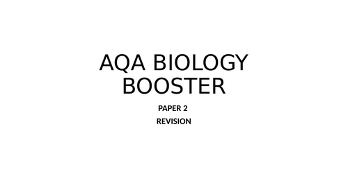 AQA Biology Paper 2 Revision Booster 2025