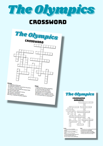 The Olympic Games Crossword - End of Year Activity