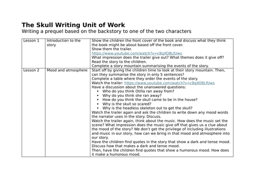 The Skill - Year 5/6 Writing Unit Overwiew