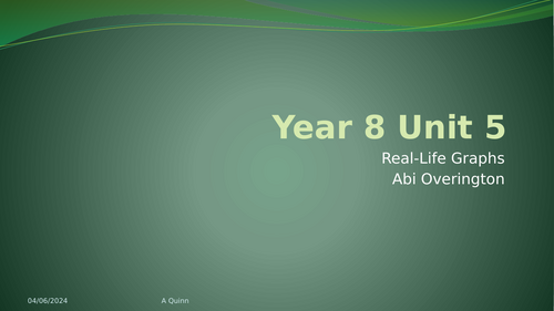 Year 8 Real-life Graphs