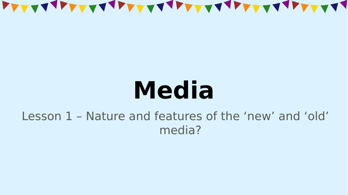AQA A Level Sociology: Media (28 lessons & resources)