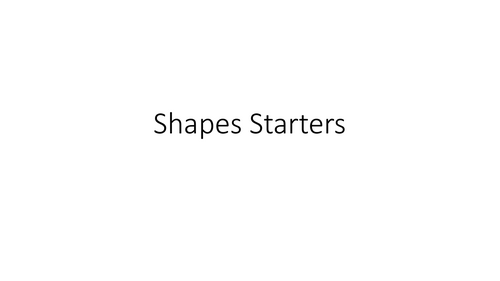2D and 3 D Shapes