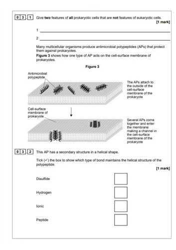 AQA A Level Biology Cell Structure and Function Question Paper + Mark Scheme