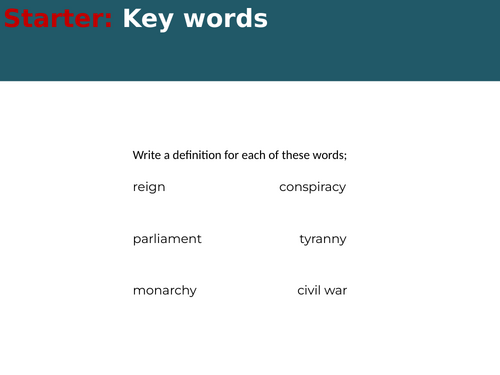 GCSE OCR History Personal Rule to Restoration