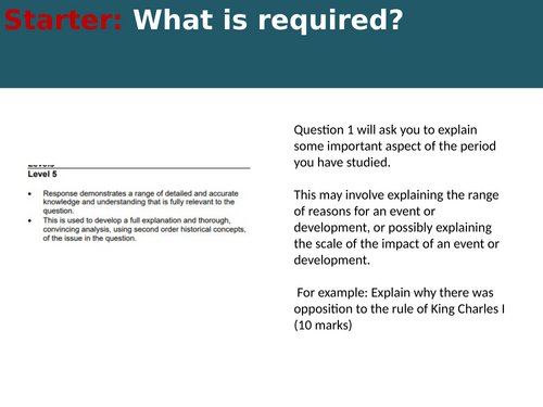 GCSE OCR History Personal Rule to Restoration - Cromwell