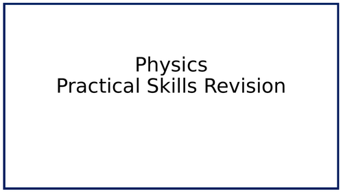 Trilogy Physics revision paper 1