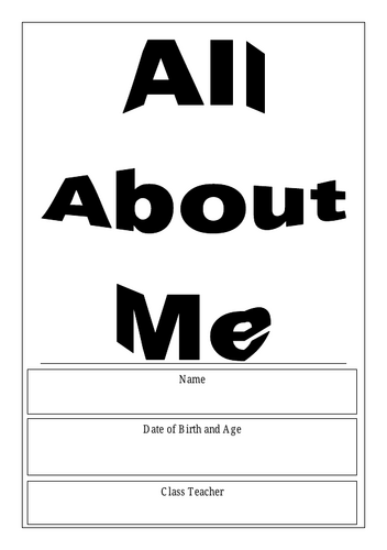 All About Me - booklet for home or school