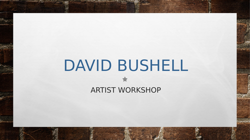 David Bushell - Carbon Paper Drawing Workshop