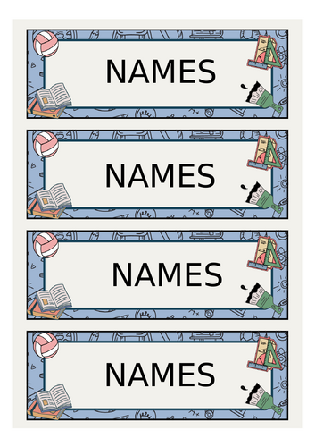 Tray Labels