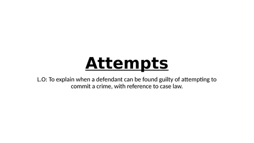 Criminal attempts