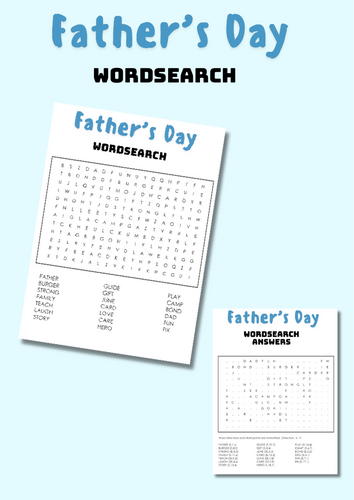 Father's Day Wordsearch