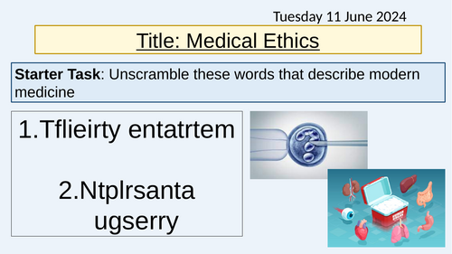 Ethics - Medical Ethics: Lesson 2 Resource