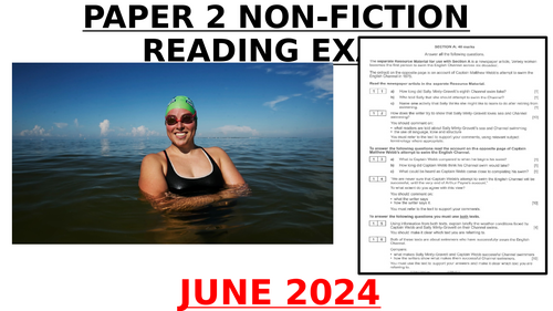 EDUQAS JUNE 2024  Paper 2 reading exam overview PowerPoint