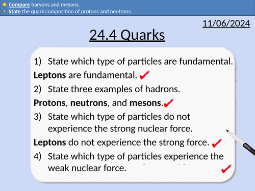 OCR A level Physics: Quarks