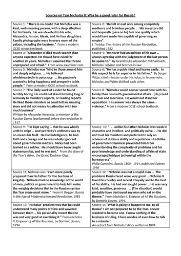 2N Revolution and dictatorship: Russia, 1917–1953 Tsar Nicholas II
