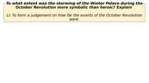 2N Revolution and dictatorship: Russia, 1917–1953  Cause for October Revolution