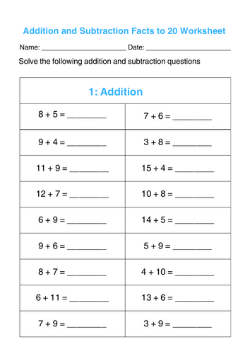 Mastering Basic Arithmetic: Addition, Subtraction, Mixed Operations, and Word Problems to 20