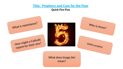 Lesson 4:  Prophecy and Care for the Poor (Y8 RED)
