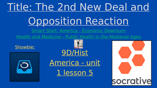The Second New Deal and Opposition