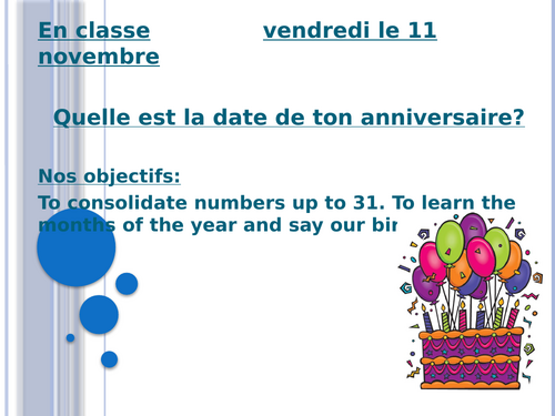 Quelle est la date de ton anniversaire?