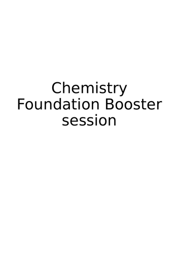 AQA Combined Chemistry Paper 1 Masterclass (I do, you do) Booklet & ppt (Foundation