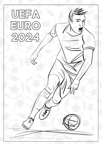 Euro 2024 Colour in Footballer Picture
