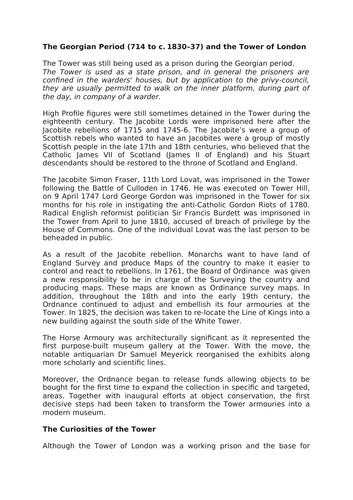 Tower of London - OCR Site Study - Victorians