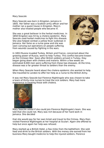 Black History Month - Mary Seacole