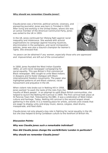 Black History Month - Claudia Jones