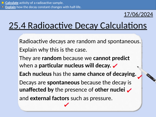 OCR A level Physics: Radioactive Decay Calculations