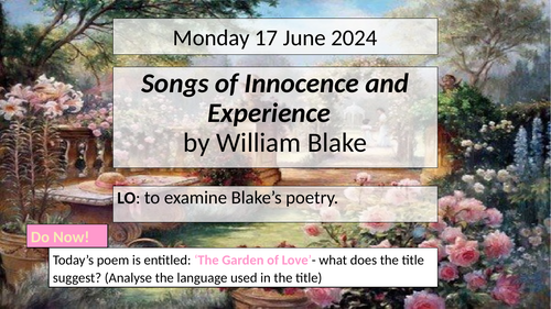 William Blake: Eduqas A-Level Poetry