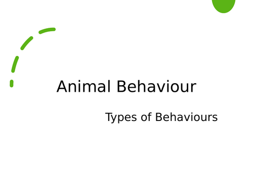 Animal Behaviour - Types of Behaviours Powerpoint