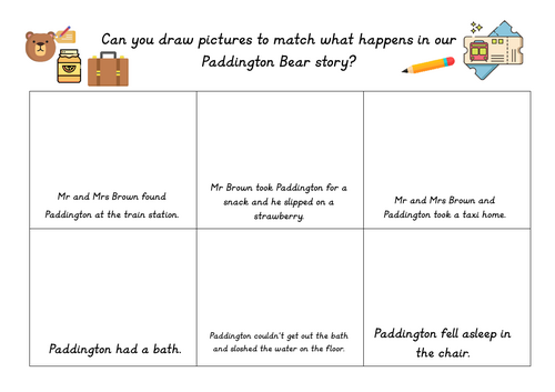 Paddington drawing story activity