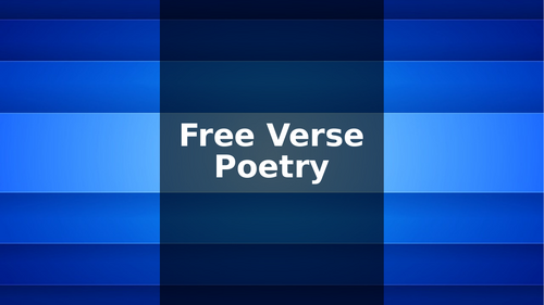 Free Verse Poetry Lesson KS2
