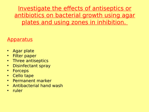 Microbiology Required Practical Single Science