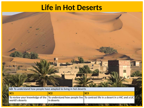 Life in Hot Deserts Lesson - Thar and Mojave Deserts