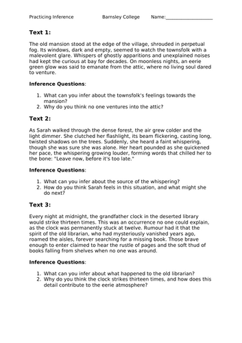 Skills Building - Inference