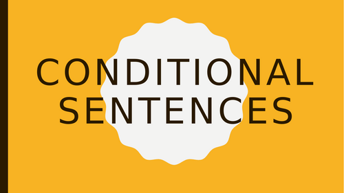 Conditional Sentences in English | Teaching Resources